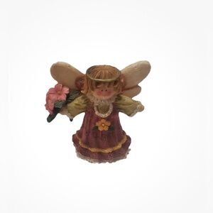 Charming Angel Figurine with Flowers